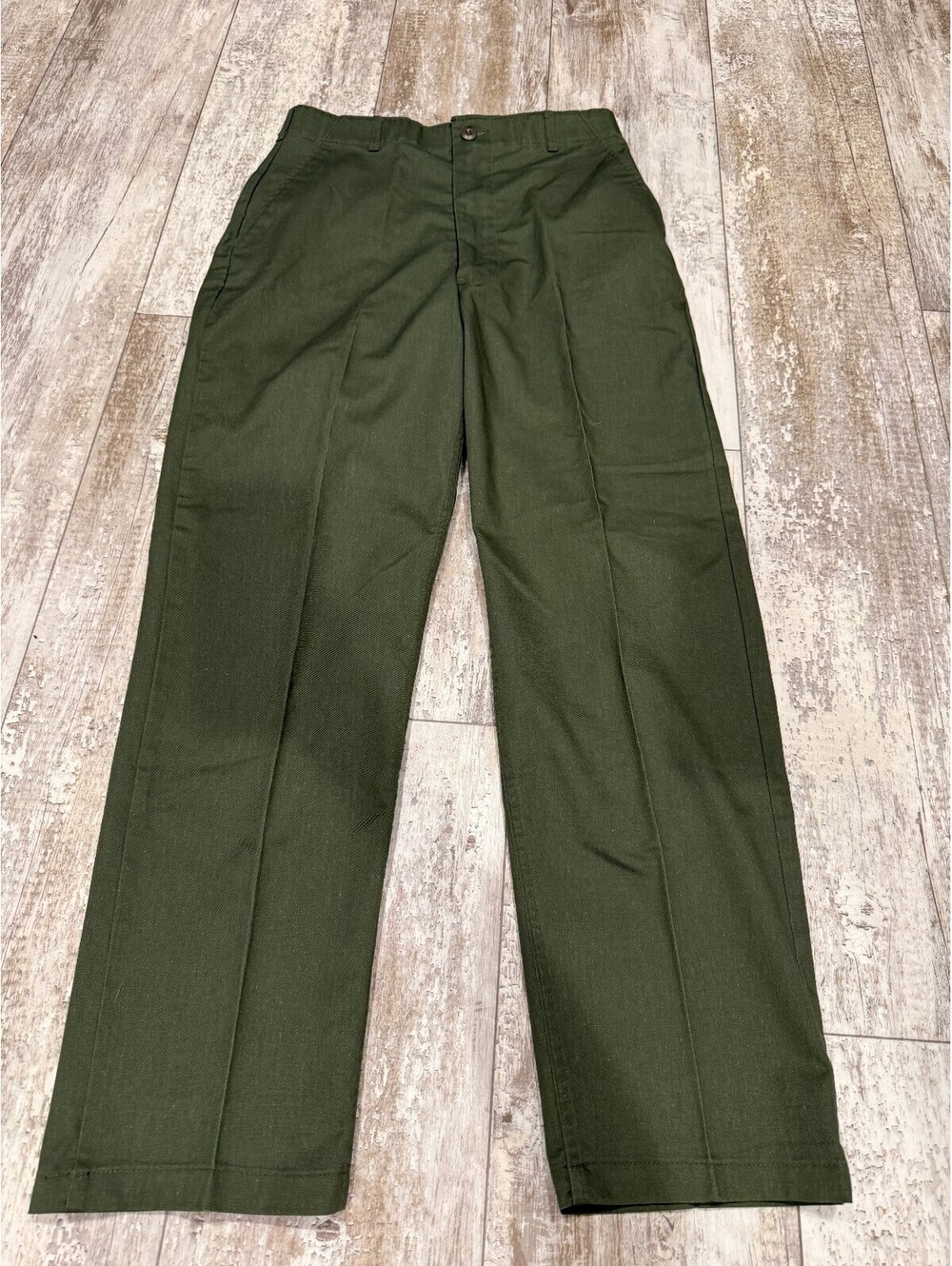 Vintage Utility Trousers 32x31 Olive Green Workwear Military
